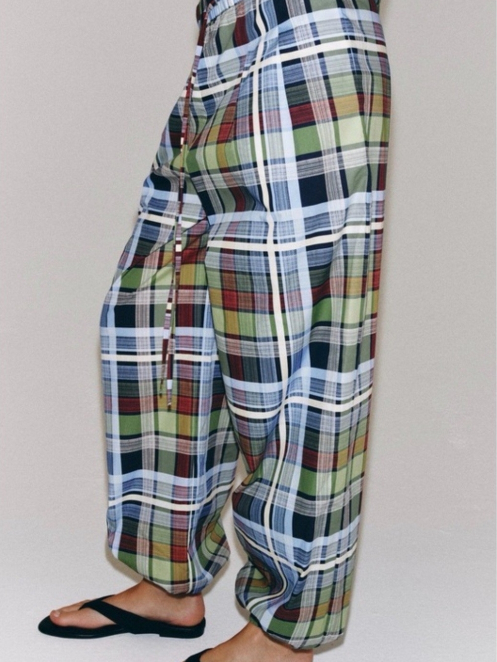 NWT - Zara ZW Collection Plaid Balloon Pants XS